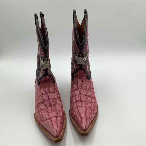 El General Kids Pink Crocodile Cowboy Boots Size 25 Casual - Picture 2 of 14